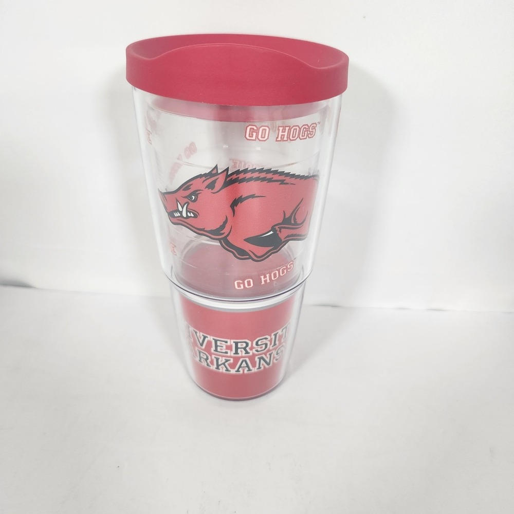 Tervis 24 oz University of Arkansas Razorbacks Tumbler Cup w/ Lid USA